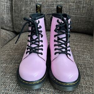 Doc Dr. Martens Girl's Light Pink Patent 1460 Boots,  Size 13